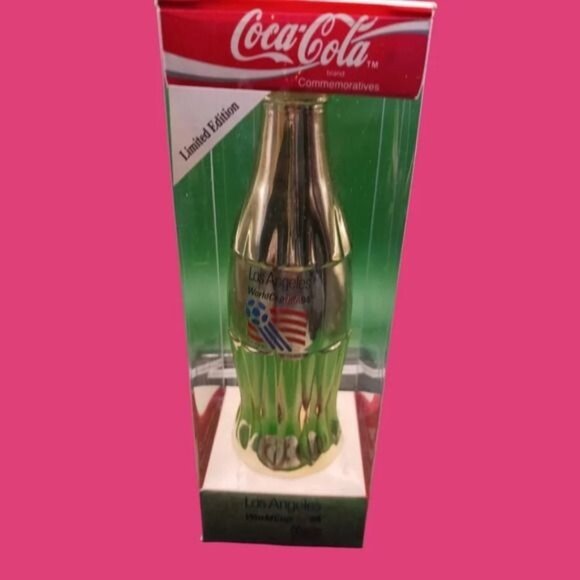 Coca-Cola 1994 world cup U.S.A commemorative bottle 7.5 tall soccer - Picture 3 of 8